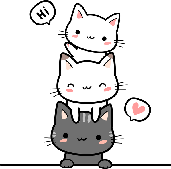 Cute Cartoon Cats 
